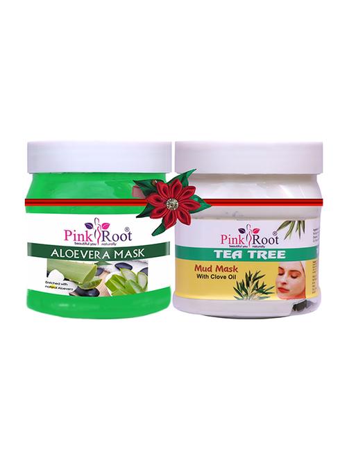 pink root aloe vera mask 500gm with snake oil hair mask 500gm - 17445554 - Very Small Image - 1