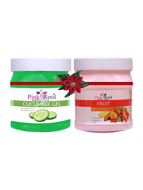 pink root cucumber gel 500gm with foot spa cream 500gm - 17445617 - Very Small Image - 1