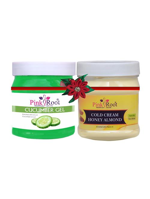 pink root cucumber gel 500gm with herbal massage cream 500gm - 17445623 - Very Small Image - 1