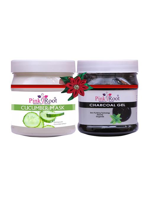 pink root cucumber mask 500gm with charcoal cream 500gm - 17445644 - Very Small Image - 1