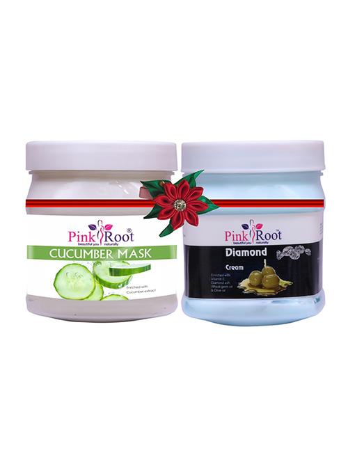 pink root cucumber mask 500gm with de-tan mask 500gm - 17445651 - Very Small Image - 1