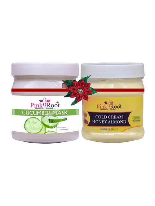 pink root cucumber mask 500gm with herbal massage cream 500gm - 17445661 - Very Small Image - 1