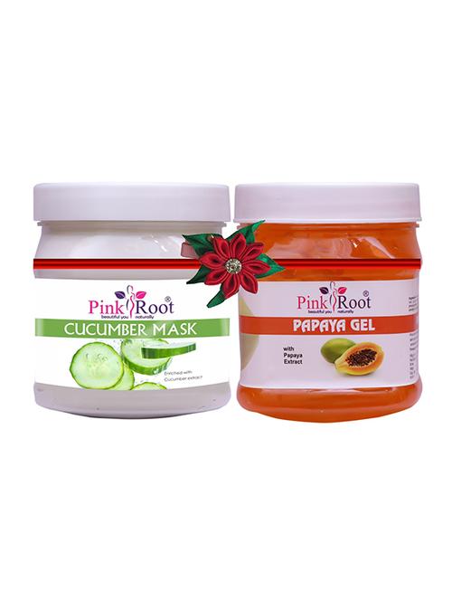 pink root cucumber mask 500gm with papaya cream 500gm - 17445664 - Very Small Image - 1