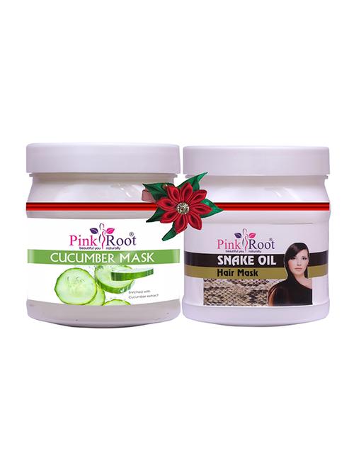 pink root cucumber mask 500gm with sandal turmeric mask 500gm - 17445670 - Very Small Image - 1