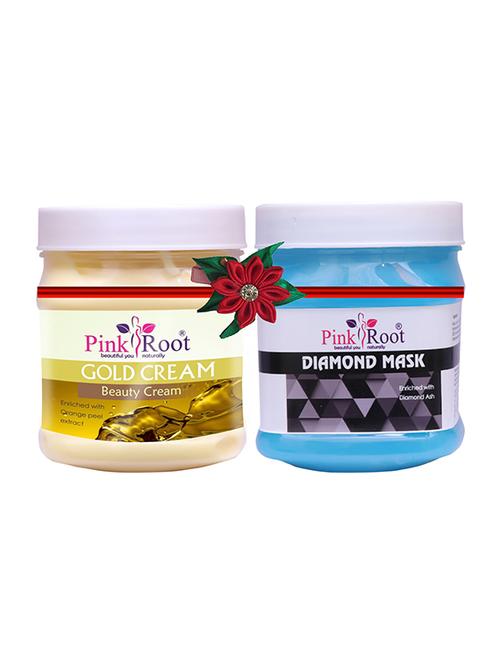 pink root gold cream 500gm with diamond gel 500gm - 17445690 - Very Small Image - 1