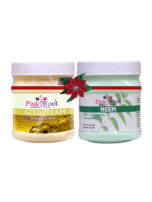 pink root gold cream 500gm with honey almond cold cream 500gm - 17445699 - Very Small Image - 1