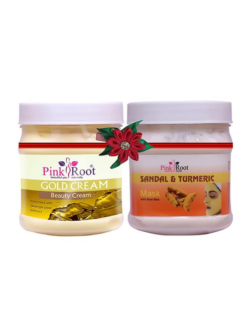 pink root gold cream 500gm with pearl mask 500gm - 17445706 - Very Small Image - 1