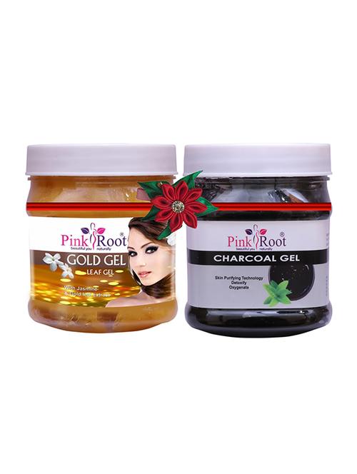 pink root gold gel 500gm with charcoal cream 500gm - 17445717 - Very Small Image - 1