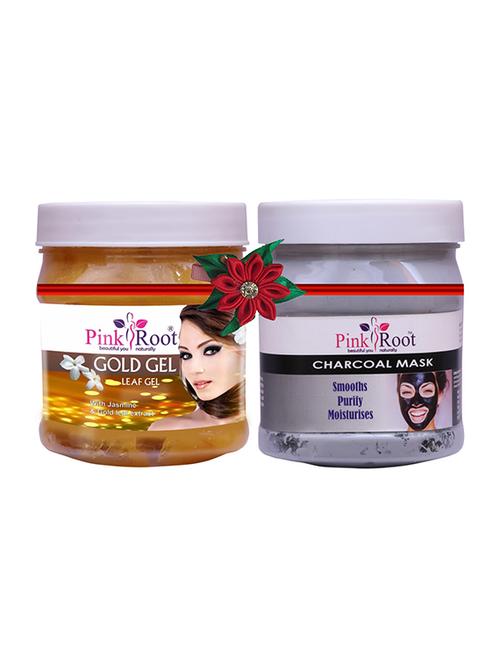 pink root gold gel 500gm with charcoal gel 500gm - 17445718 - Very Small Image - 1