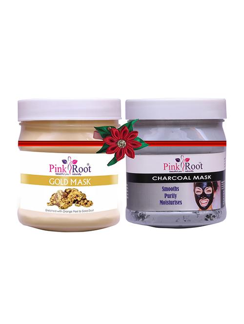 pink root gold mask 500gm with charcoal gel 500gm - 17445753 - Very Small Image - 1