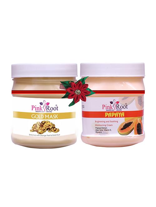 pink root gold mask 500gm with neem cream 500gm - 17445771 - Very Small Image - 1