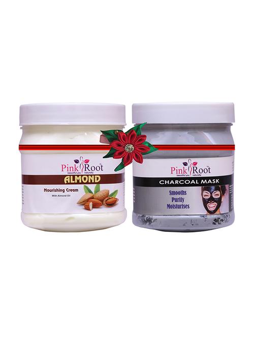 pink root almond cream 500gm with charcoal gel 500gm - 17445787 - Very Small Image - 1
