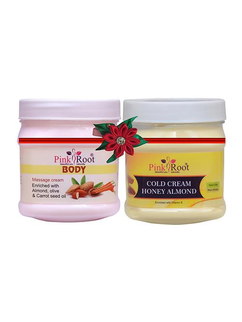 pink root body massage cream 500gm with herbal massage cream 500gm - 17445835 - Very Small Image - 1