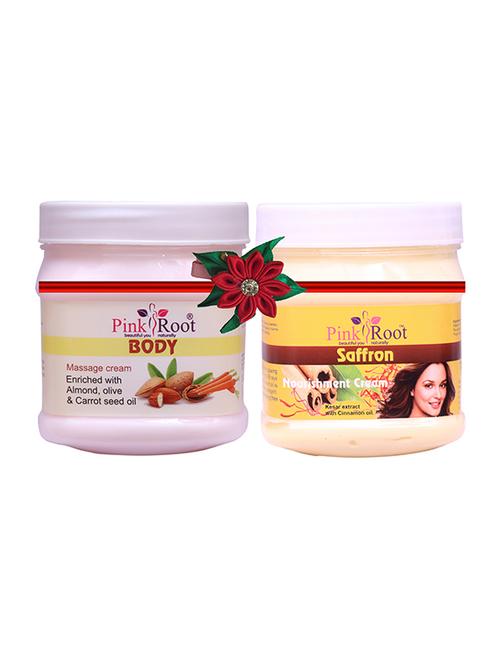 pink root body massage cream 500gm with vitamin cream 500gm - 17445847 - Very Small Image - 1