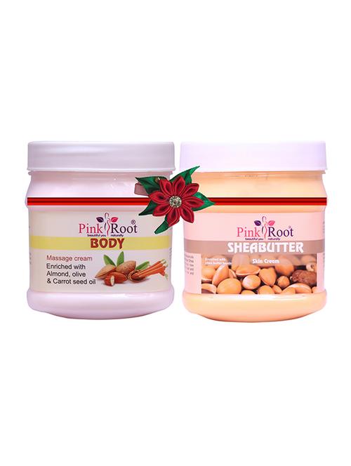 pink root body massage cream 500gm with saffron cream 500gm - 17445848 - Very Small Image - 1