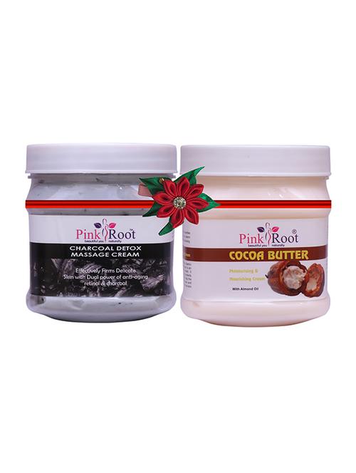 pink root charcoal cream 500gm with cocoa butter cold cream 500gm - 17445852 - Very Small Image - 1