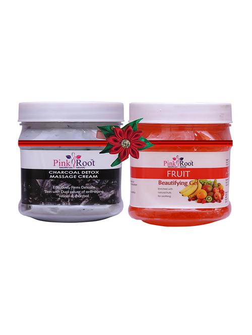 pink root charcoal cream 500gm with fruit cream 500gm - 17445861 - Very Small Image - 1
