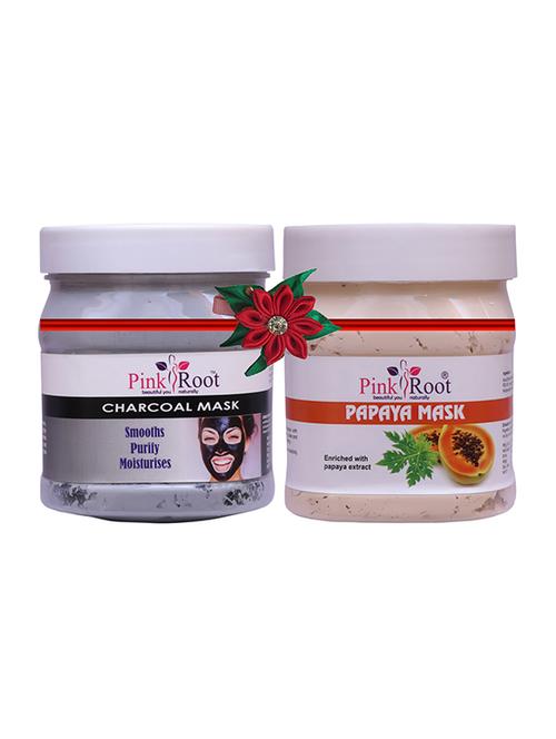 pink root charcoal mask 500gm with papaya gel 500gm - 17445930 - Very Small Image - 1