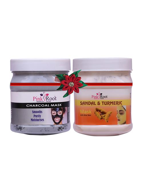 pink root charcoal mask 500gm with pearl mask 500gm - 17445934 - Very Small Image - 1