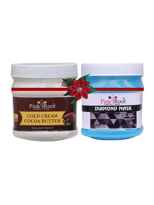 pink root cocoa butter cold cream 500gm with diamond gel 500gm - 17445946 - Very Small Image - 1