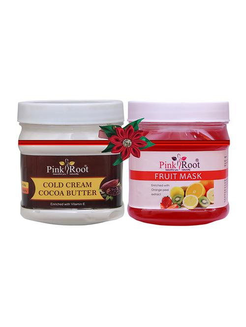pink root cocoa butter cold cream 500gm with fruit gel 500gm - 17445950 - Very Small Image - 1