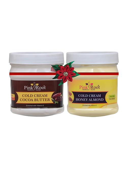 pink root cocoa butter cold cream 500gm with herbal massage cream 500gm - 17445954 - Very Small Image - 1