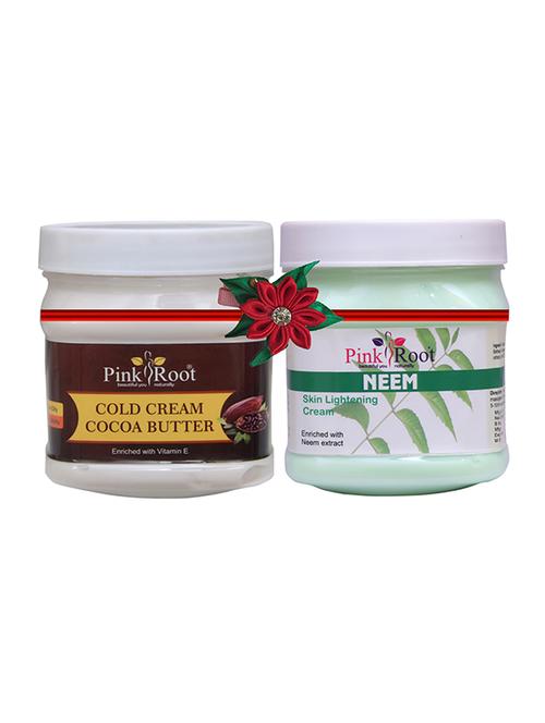 pink root cocoa butter cold cream 500gm with honey almond cold cream 500gm - 17445955 - Very Small Image - 1
