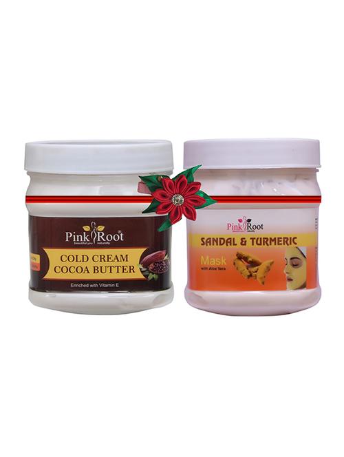 pink root cocoa butter cold cream 500gm with pearl mask 500gm - 17445962 - Very Small Image - 1
