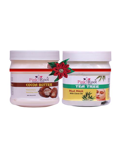 pink root cocoa butter cream 500gm with snake oil hair mask 500gm - 17445991 - Very Small Image - 1