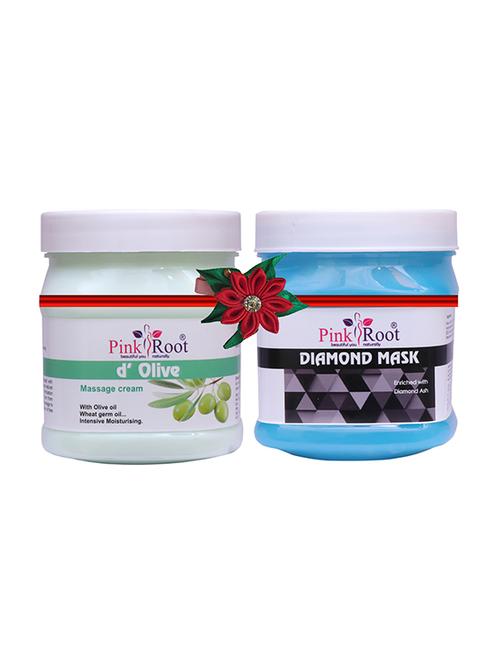 pink root d olive cream 500gm with diamond gel 500gm - 17445999 - Very Small Image - 1