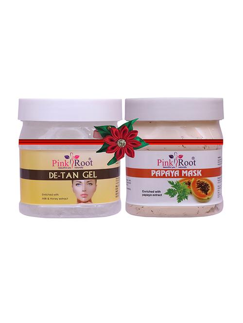 pink root de-tan gel 500gm with papaya gel 500gm - 17446036 - Very Small Image - 1