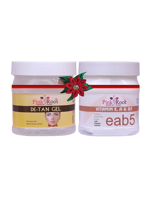 pink root de-tan gel 500gm with tea tree mud mask 500gm - 17446043 - Very Small Image - 1
