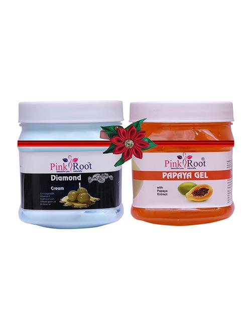 pink root diamond cream 500gm with papaya cream 500gm - 17446082 - Very Small Image - 1
