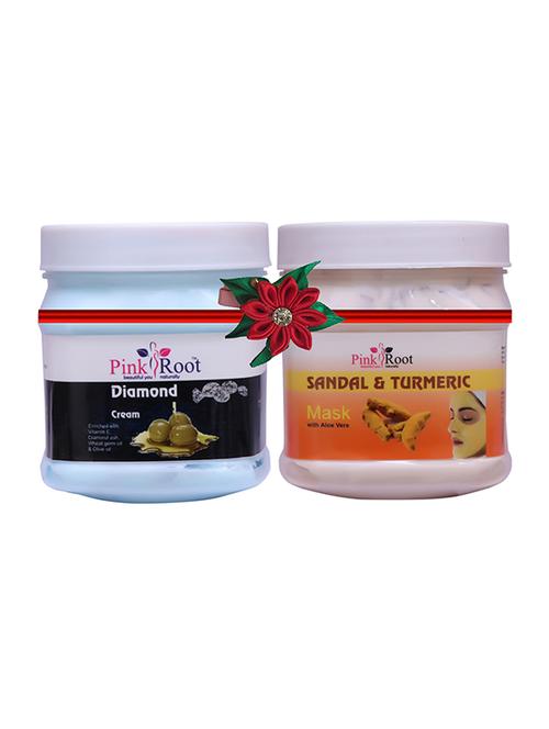 pink root diamond cream 500gm with pearl mask 500gm - 17446087 - Very Small Image - 1
