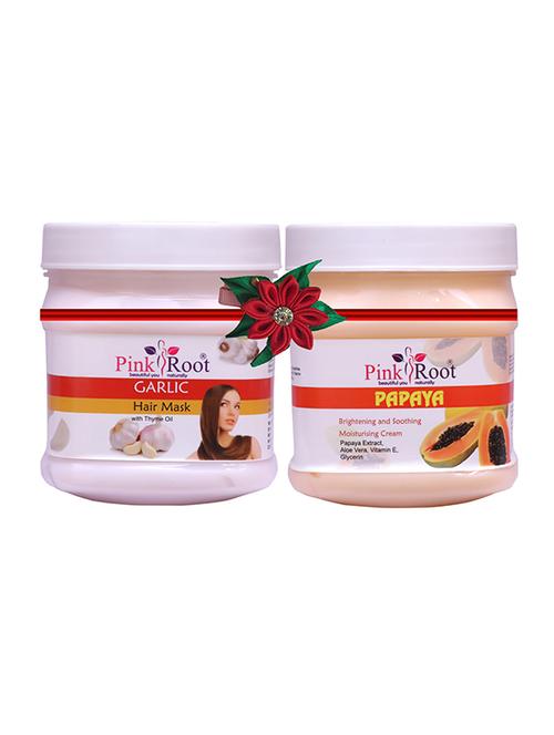 pink root garlic hair mask 500gm with neem cream 500gm - 17446214 - Very Small Image - 1