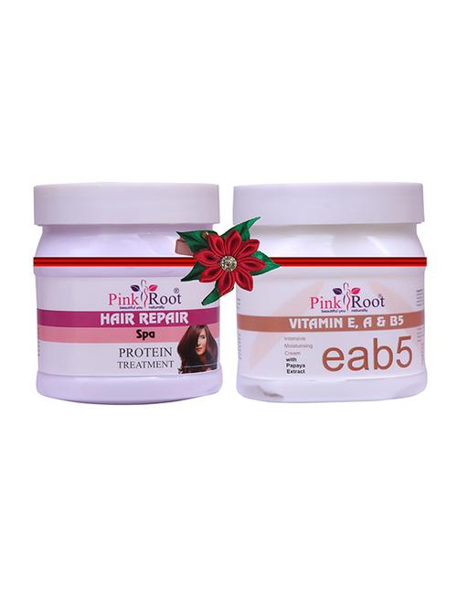 pink root hair repair spa cream 500gm with tea tree mud mask 500gm - 17446238 - Very Small Image - 1