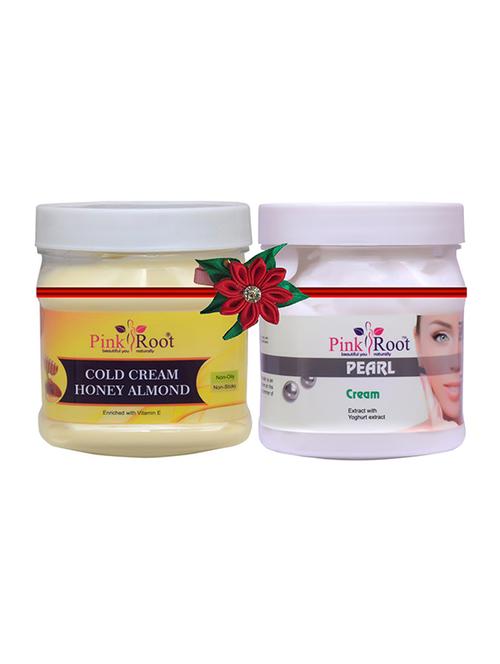 pink root honey almond cold cream 500gm with papaya mask 500gm - 17446259 - Very Small Image - 1