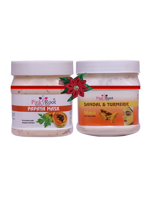 pink root papaya mask 500gm with pearl mask 500gm - 17446304 - Very Small Image - 1