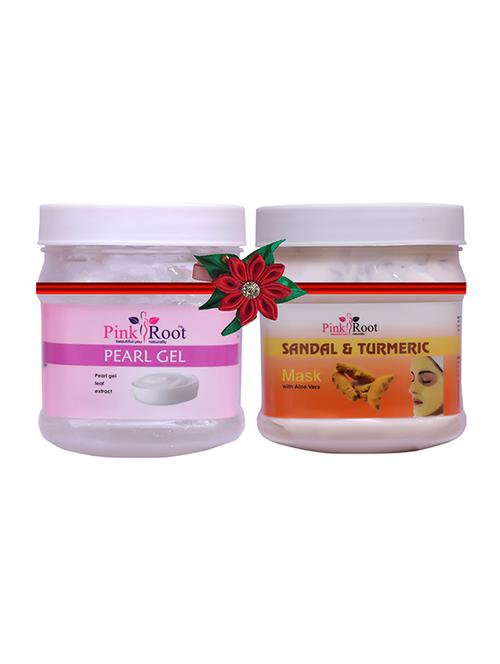 pink root pearl gel 500gm with pearl mask 500gm - 17446319 - Very Small Image - 1