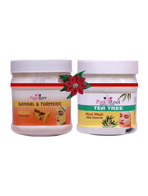 pink root sandal turmeric mask 500gm with snake oil hair mask 500gm - 17446332 - Very Small Image - 1