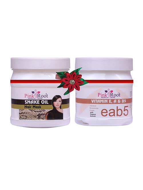 pink root snake oil hair mask 500gm with tea tree mud mask 500gm - 17446337 - Very Small Image - 1