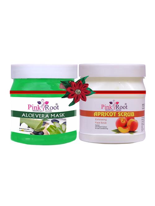 pink root aloe vera mask 500gm with gold scrub 500gm - 17446448 - Very Small Image - 1