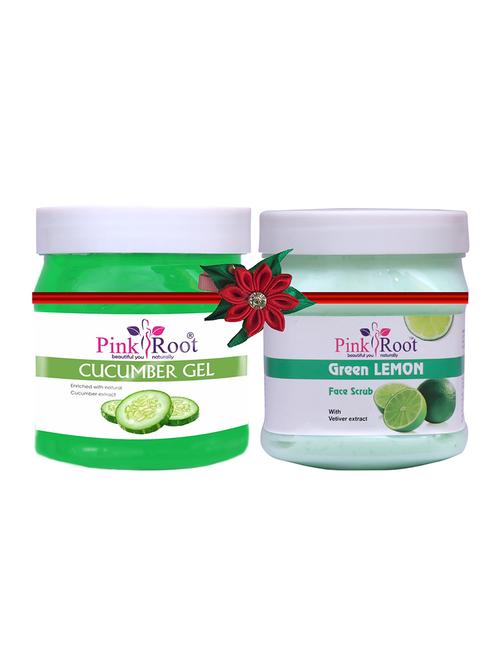 pink root cucumber gel 500gm with fruit scrub 500gm - 17446495 - Very Small Image - 1