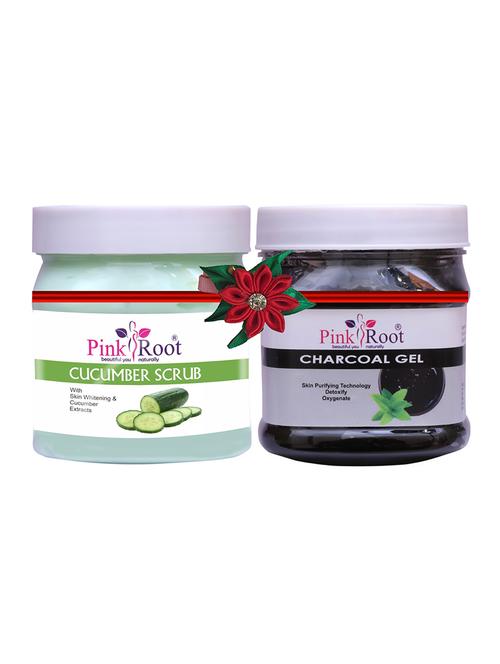 pink root cucumber scrub 500gm with charcoal cream 500gm - 17446532 - Very Small Image - 1