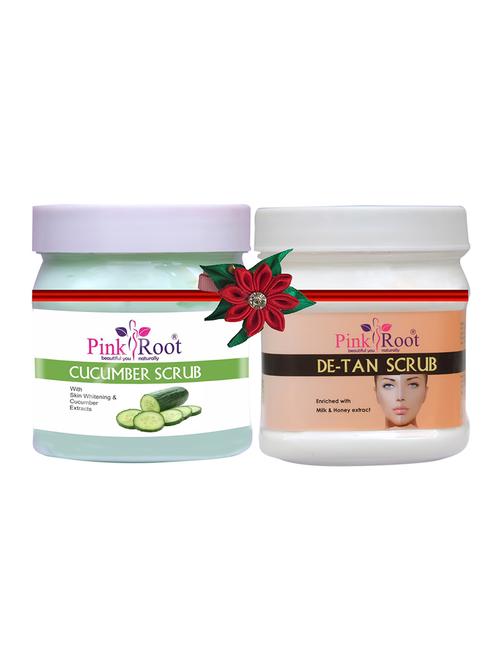 pink root cucumber scrub 500gm with de-tan mask 500gm - 17446542 - Very Small Image - 1