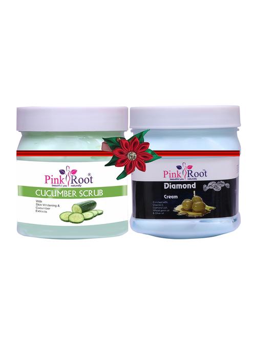 pink root cucumber scrub 500gm with de-tan scrub 500gm - 17446543 - Very Small Image - 1