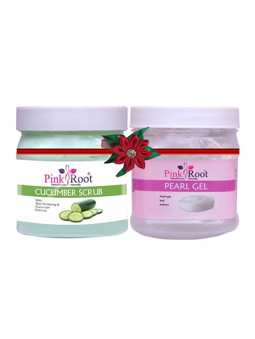 pink root cucumber scrub 500gm with pearl cream 500gm - 17446566 - Very Small Image - 1