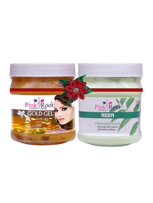 pink root gold gel 500gm with mint scrub 500gm - 17446608 - Very Small Image - 1