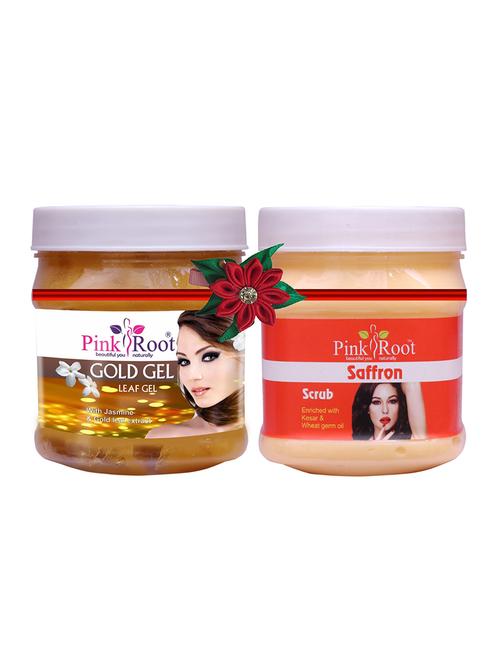 pink root gold gel 500gm with pearl scrub 500gm - 17446611 - Very Small Image - 1