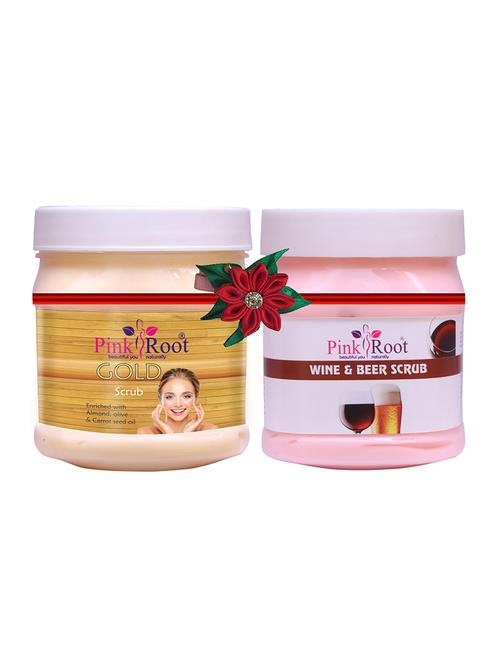 pink root gold scrub 500gm with vitamin cream 500gm - 17446681 - Very Small Image - 1